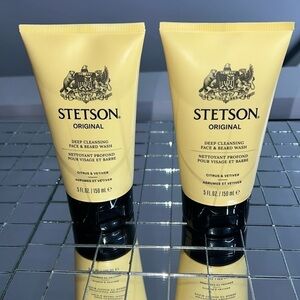 Set of TWO Stetson Deep Cleaning Face & Beard Wash 5 FI Oz Citrus & Vetiver NEW